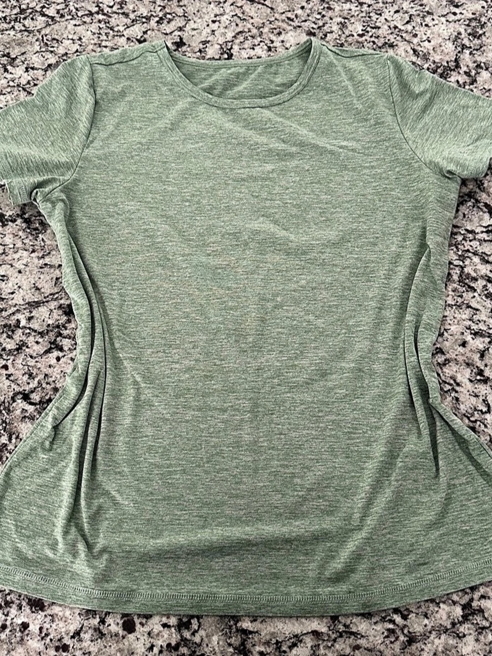 Women's Green Short Sleeve Athletic Top